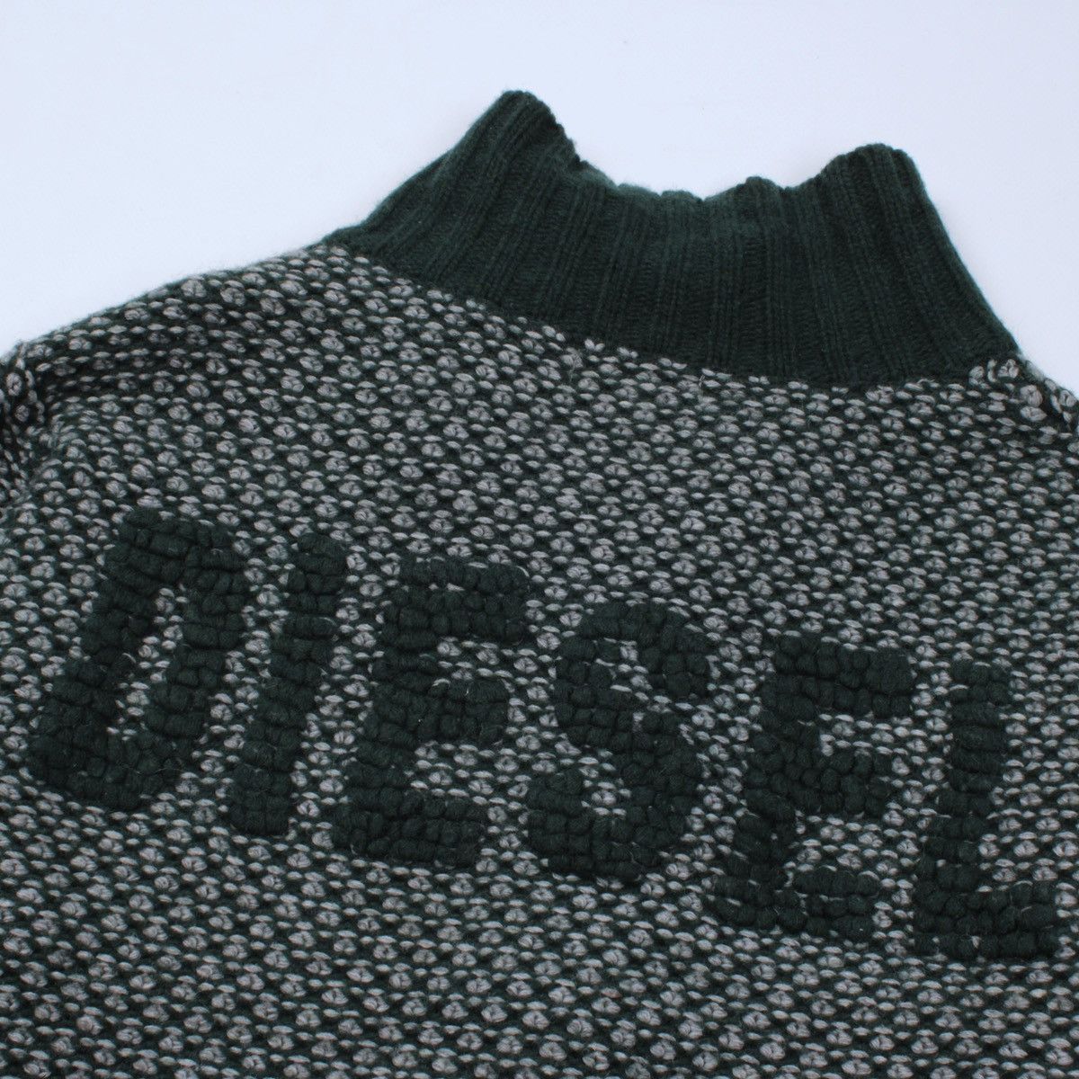 Diesel × Vintage Y2K DIESEL Vintage Cotton Knit Full Zip Big Logo Sweater Size M / US 6-8 / IT 42-44 - 15 Thumbnail