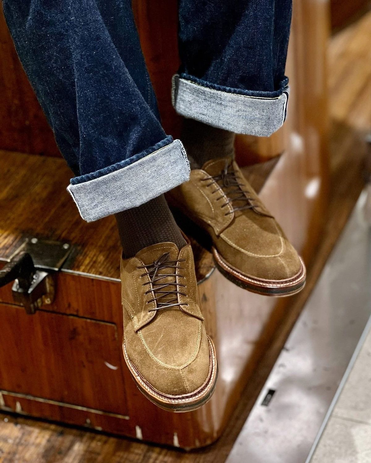 Alden Alden USA MTO Snuff Suede V Top Crepe Sole Shoes Barrie Last Size US 6 / EU 39 - 15 Thumbnail