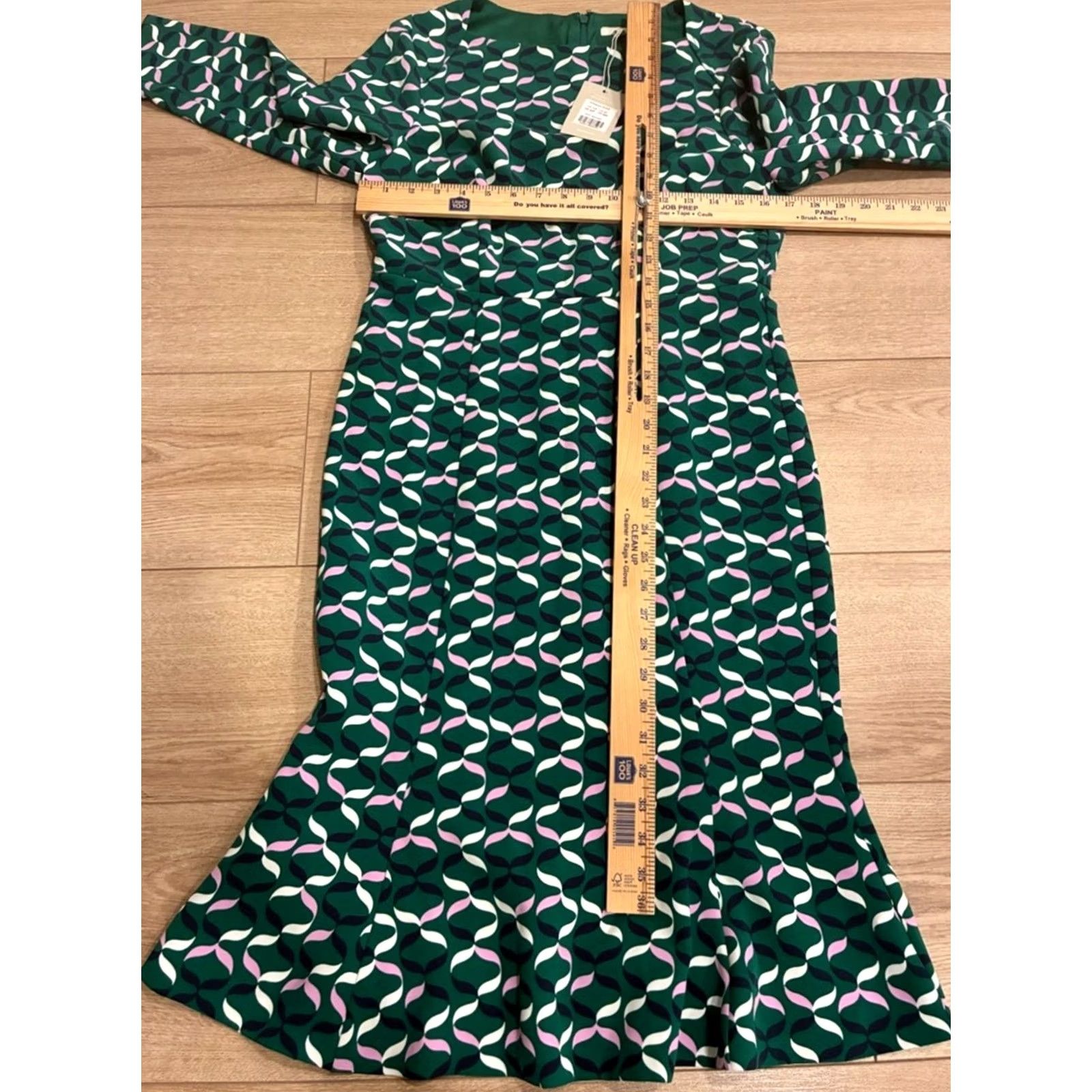 Boden Boden Dress Violette Fit & Flare Midi Dark Green Pink Women 6R NWT Size M / US 6-8 / IT 42-44 - 4 Thumbnail