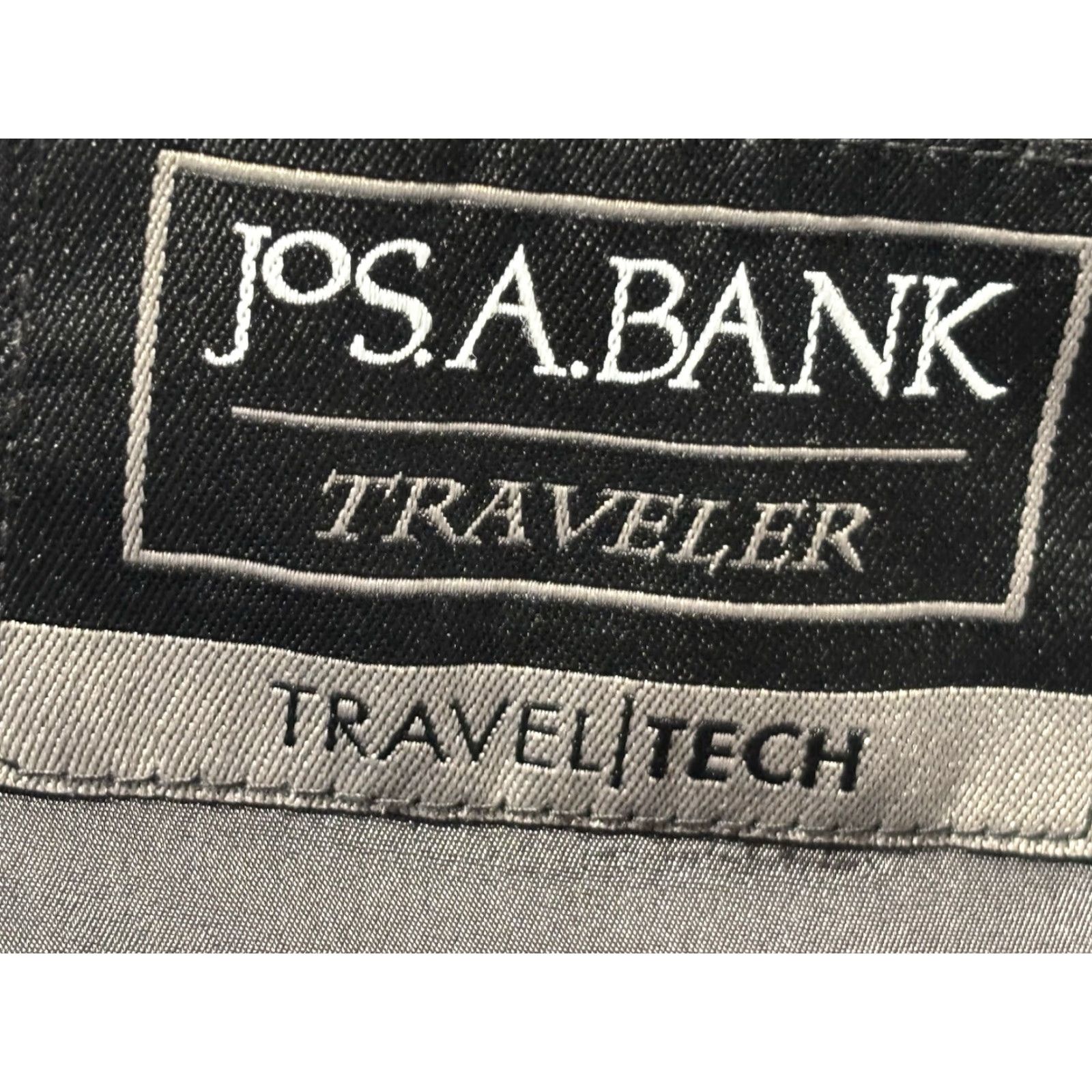 Jos. A. Bank VINTAGE Jos. A. Bank Traveler TECH Navy Blue Blazer Jacket 42L Slim Fit Big & Tall Double-Vented Wool Mens Size 42L - 6 Thumbnail