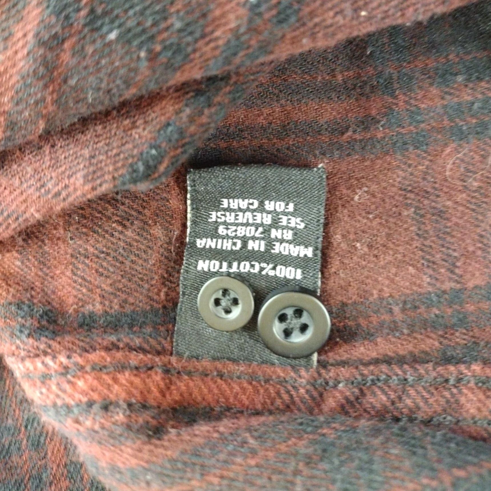 Carbon Carbon Button-Up Shirt Mens Medium Red Long Sleeve Plaid Casual Size US M / EU 48-50 / 2 - 5 Thumbnail