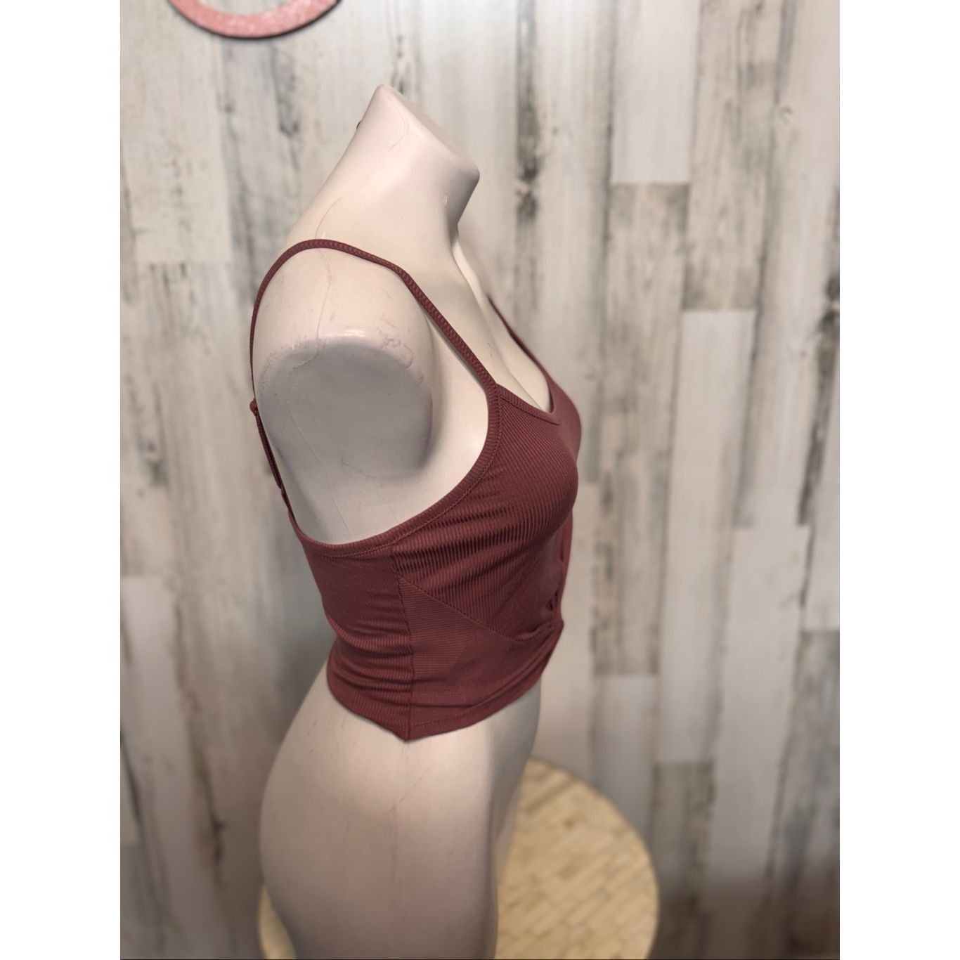 Other Bozzolo Ribbed Twist Front Crop Cami Women’s Small Mauve Pink Adjustable Strap Tank Size S / US 4 / IT 40 - 6 Thumbnail
