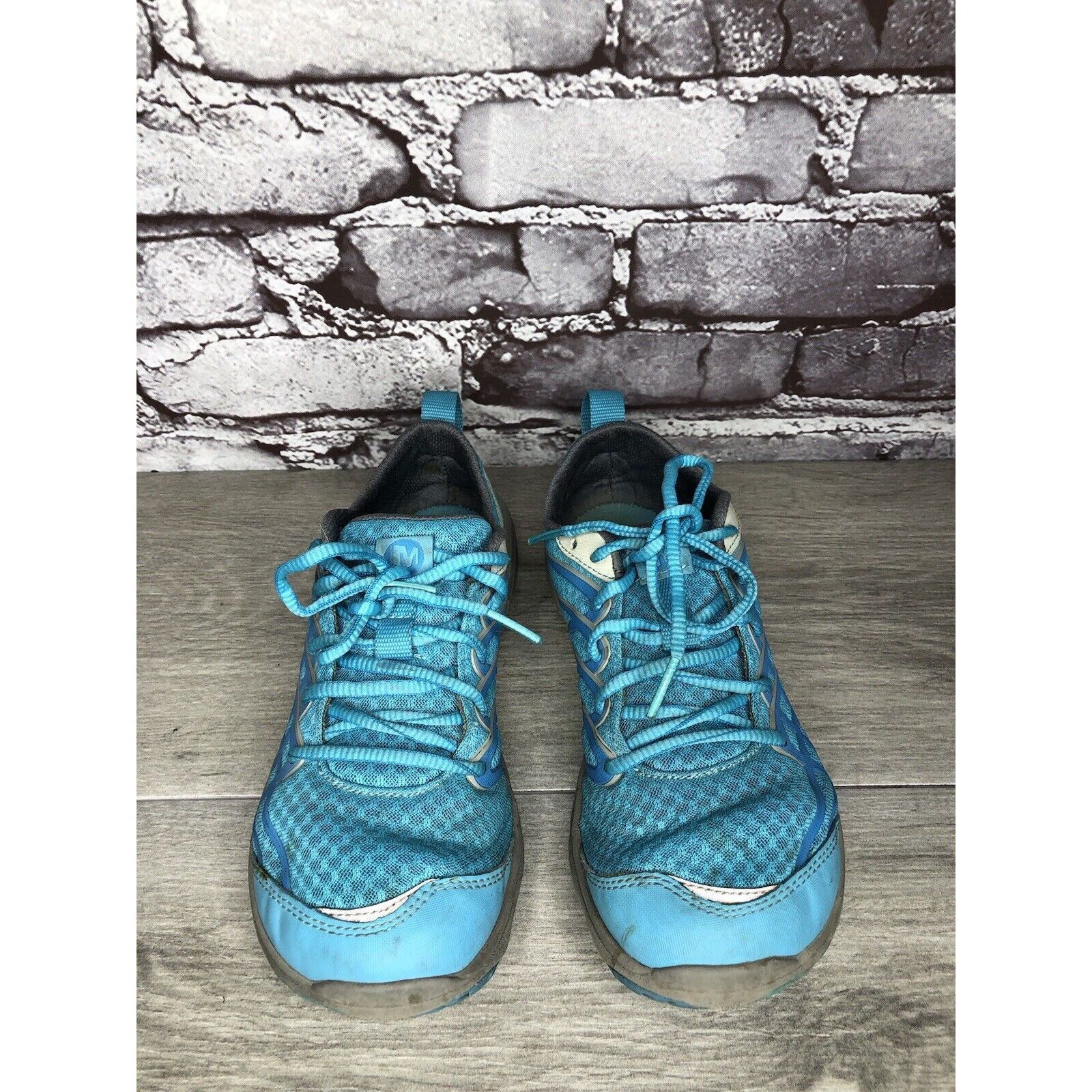 Merrell Merrell Aqua Blue Synthetic Vibram Outsole Light Weight Lace Size US 10.5 / IT 40.5 - 14 Thumbnail