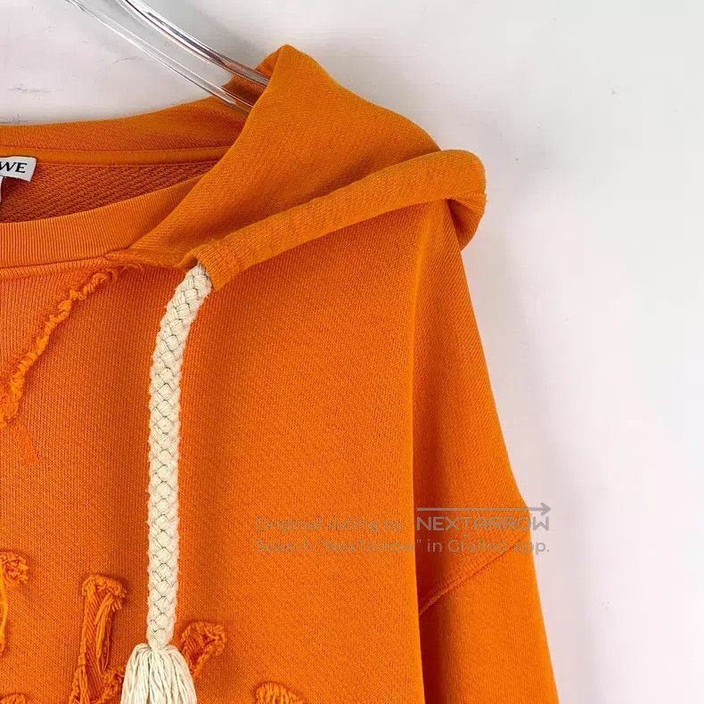 Loewe Loewe Orange logo letter cotton hooded drawstring long-sle Size US S / EU 44-46 / 1 - 3 Thumbnail