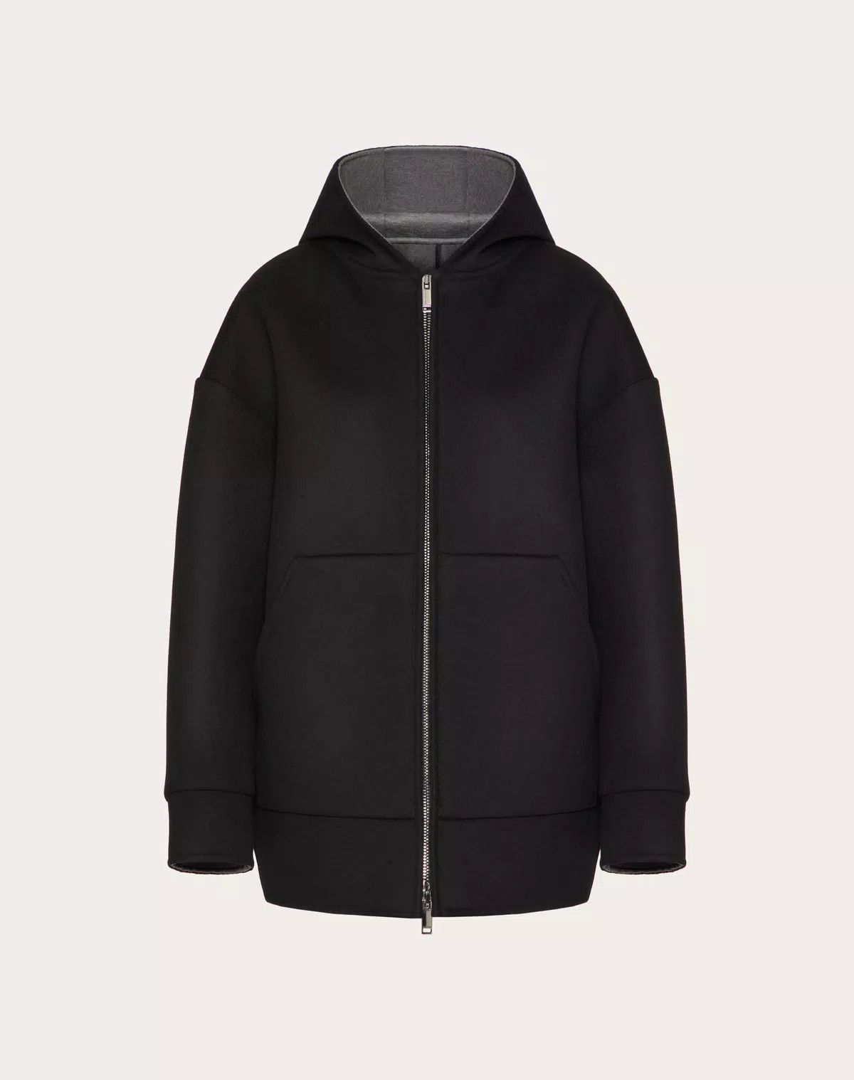 Valentino o1s1wg110426 Compact Drap Peacoat in Nero Size XS / US 0-2 / IT 36-38 - 1 Thumbnail