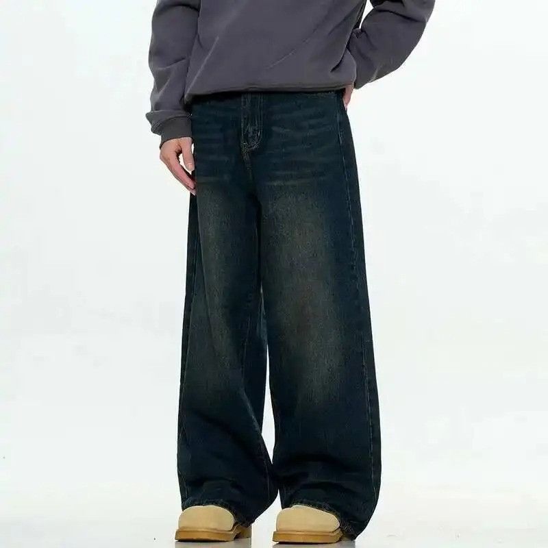 Jean Casual Worn-out Bottom Wide Leg Jeans Size US 32 / EU 48 - 2 Thumbnail
