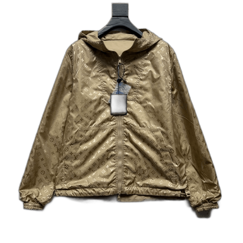 Louis Vuitton Monogram Hooded Jacket Caramel Color