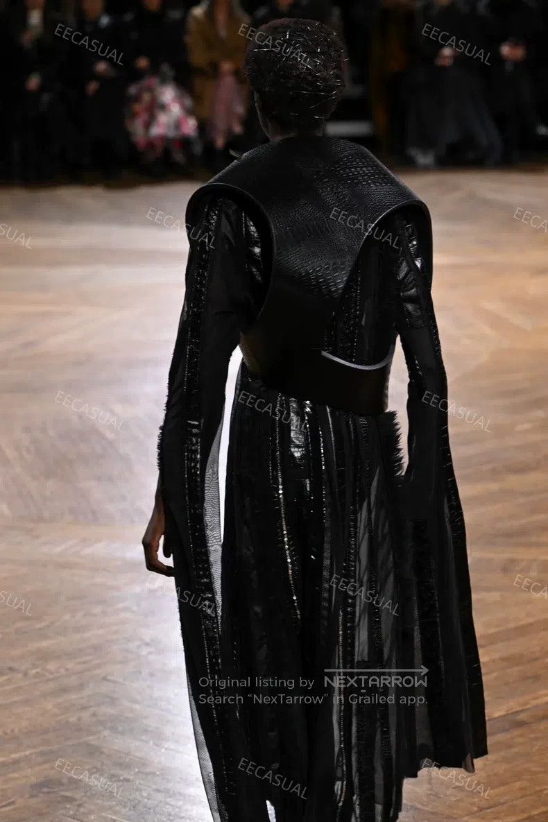 Other Comme Des Garcons Black multi-material drape dress Size XS / US 0-2 / IT 36-38 - 3 Thumbnail