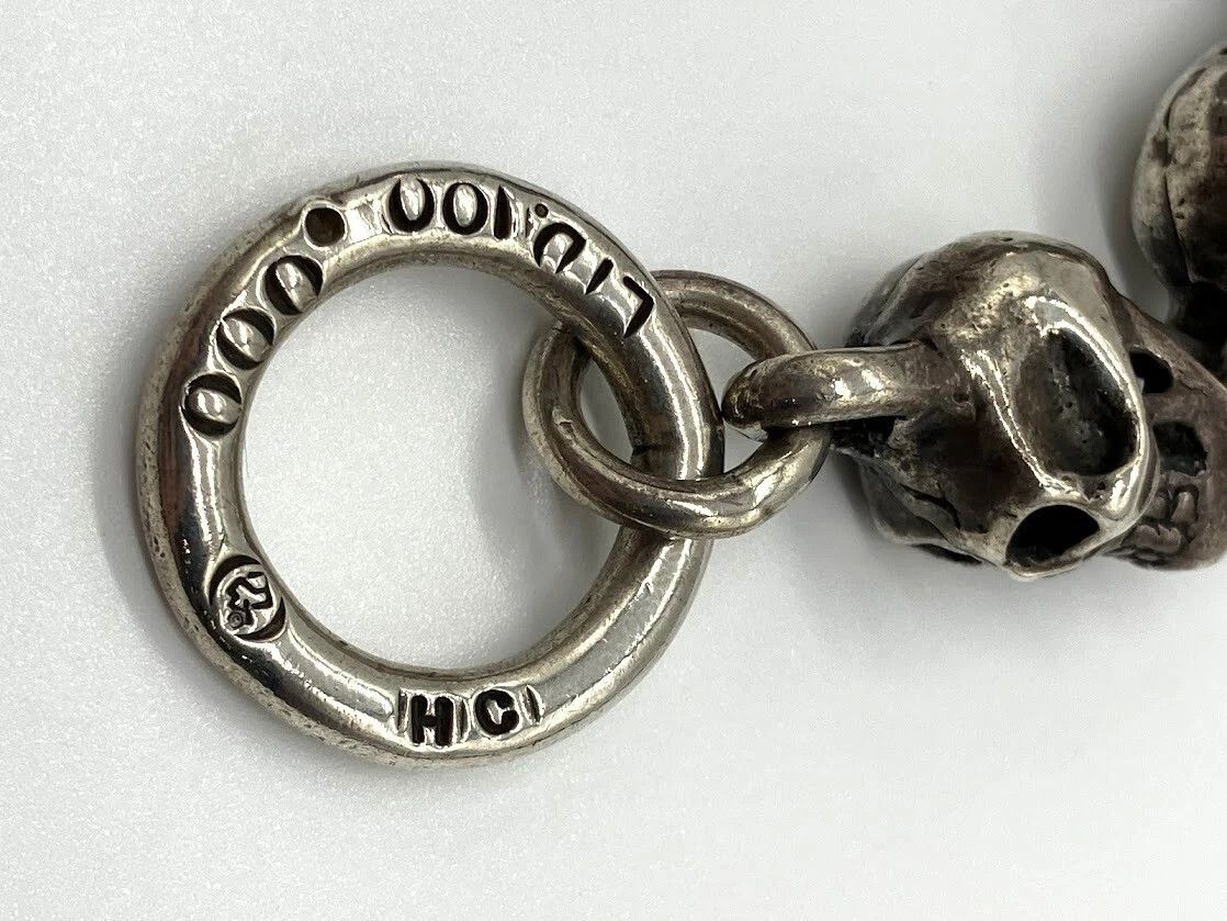 Other Travis Walker Large 7 Skull Bracelet Sterling .925 Size ONE SIZE - 8 Thumbnail