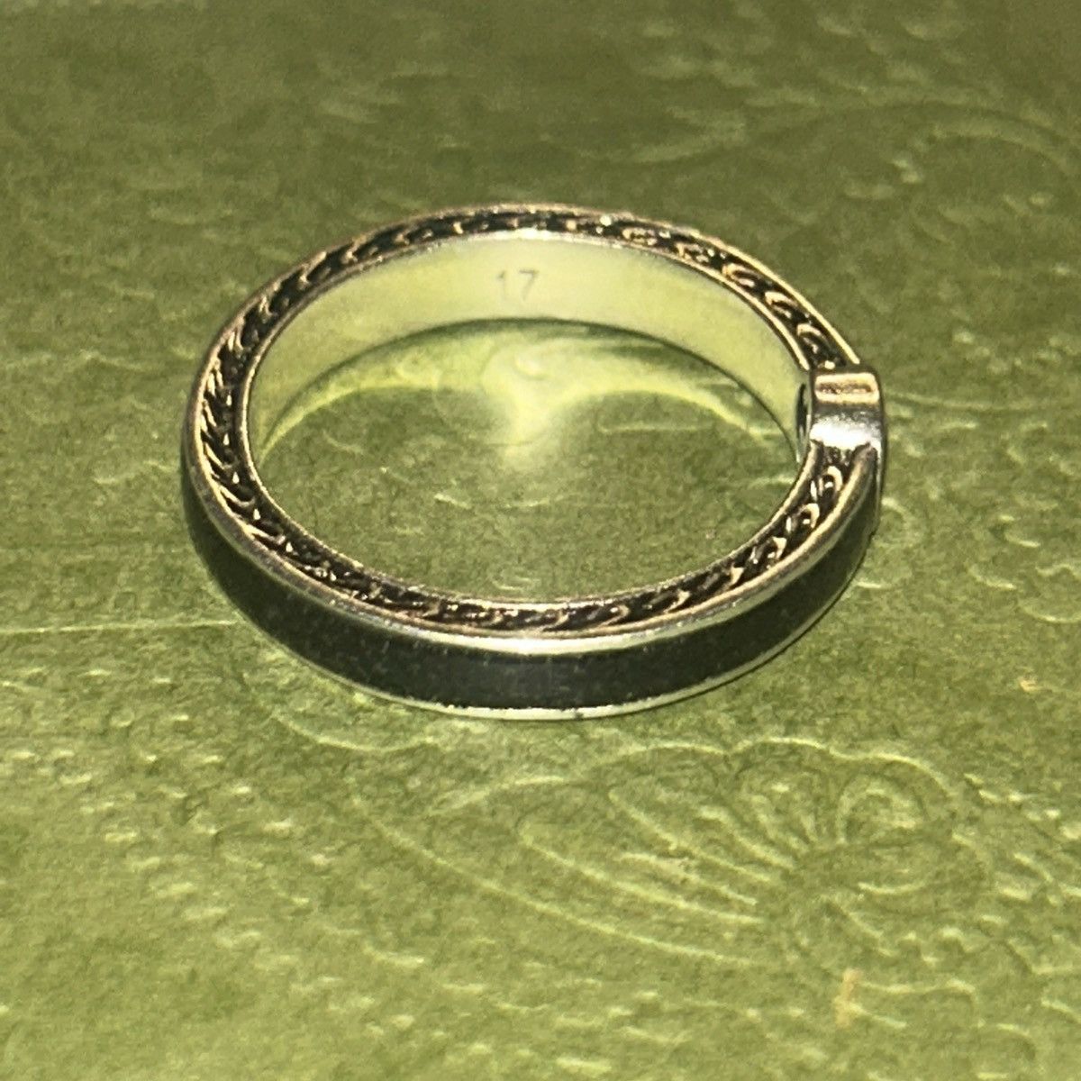 Gucci Gucci Interlocking G Enamel Thin Ring Black Ag925 701620 Size ONE SIZE - 13 Thumbnail