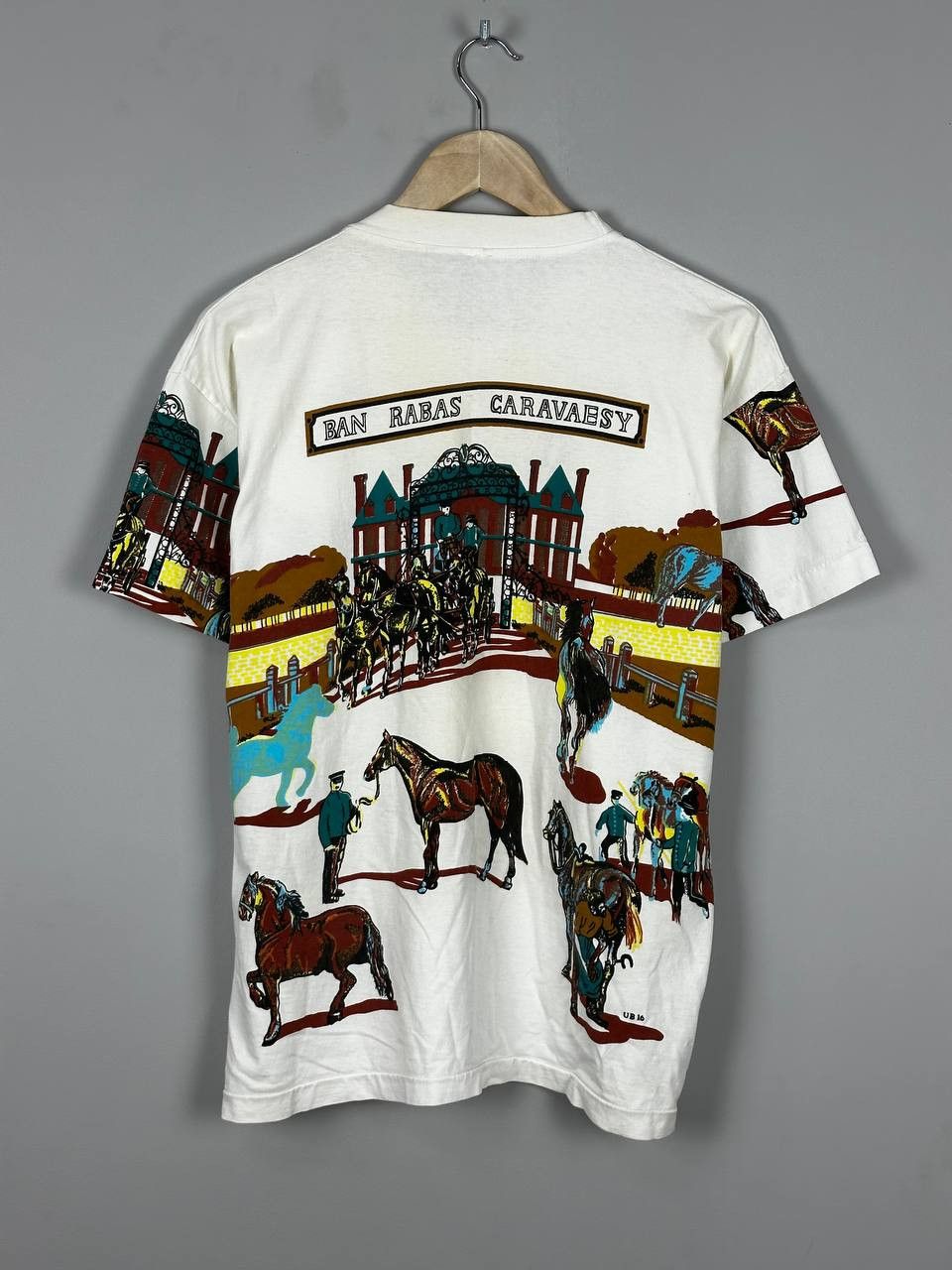 Vintage 90s Vintage Western AOP Singe Stitch T Shirt Boxy Fit Size US L / EU 52-54 / 3 - 10 Thumbnail