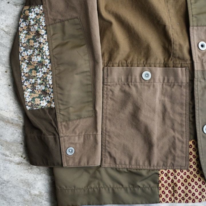 Comme des Garcons Homme NWT 25SS COMME des GARCONS HOMME Patchwork No Collar Jacket Size US S / EU 44-46 / 1 - 5 Thumbnail