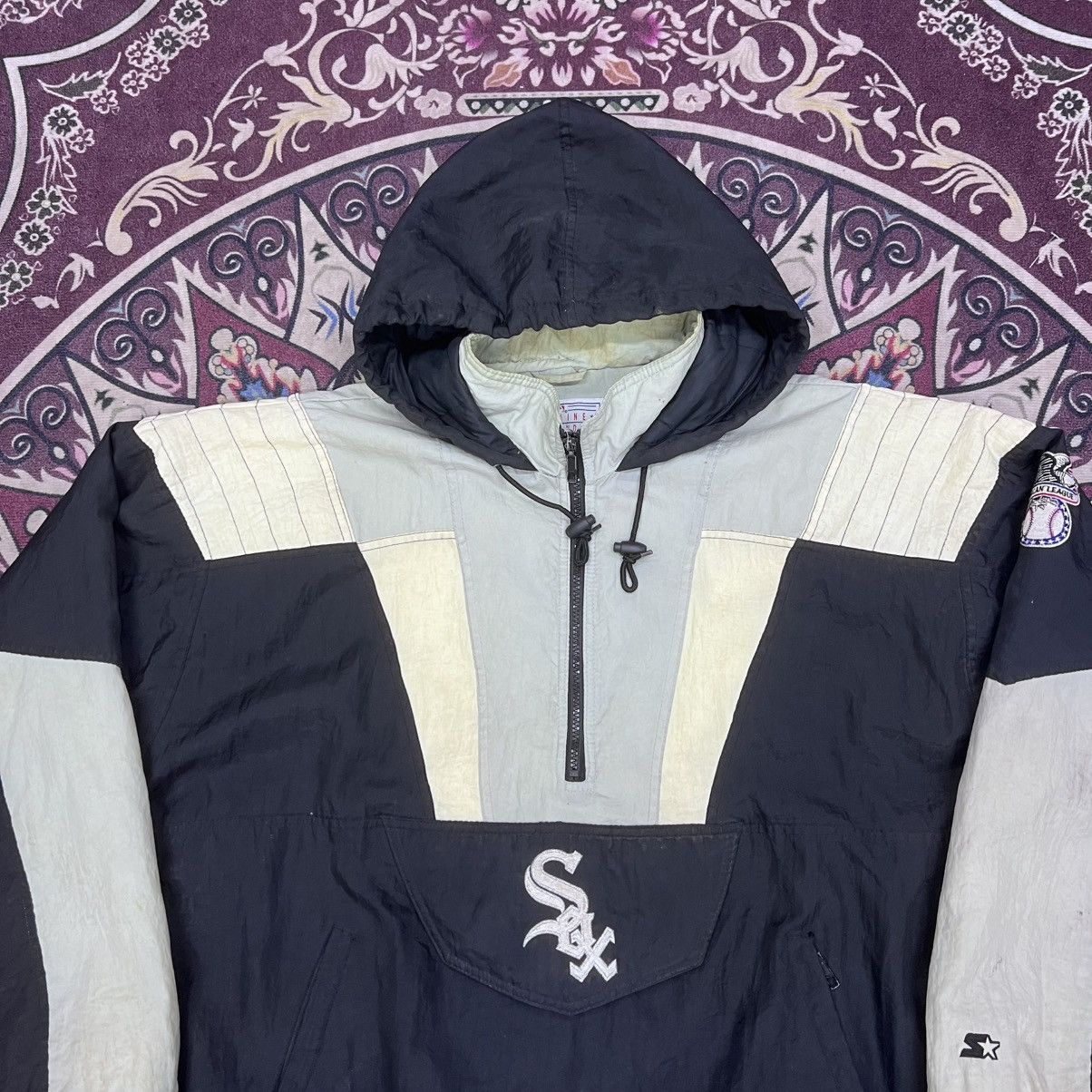 MLB Vintage 90s Chicago White Sox Starter Pullover Jacket Size US L / EU 52-54 / 3 - 3 Thumbnail