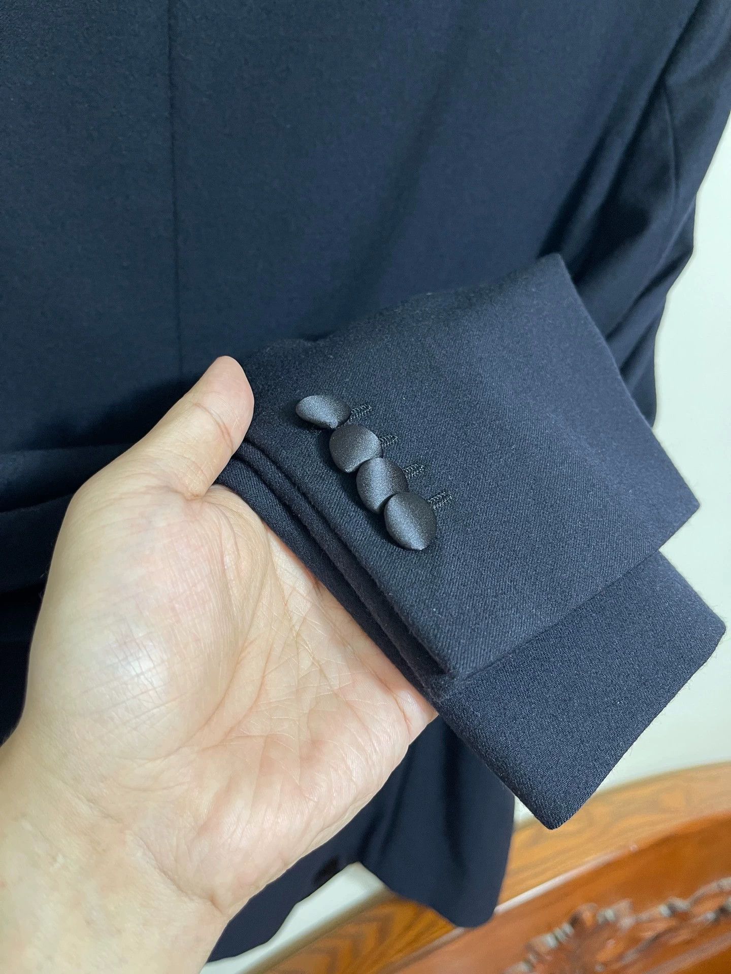 Giorgio Armani Giorgio Armani 100% Wool Navy Loose Suit 50 EU New with Tags Size 50R - 5 Thumbnail