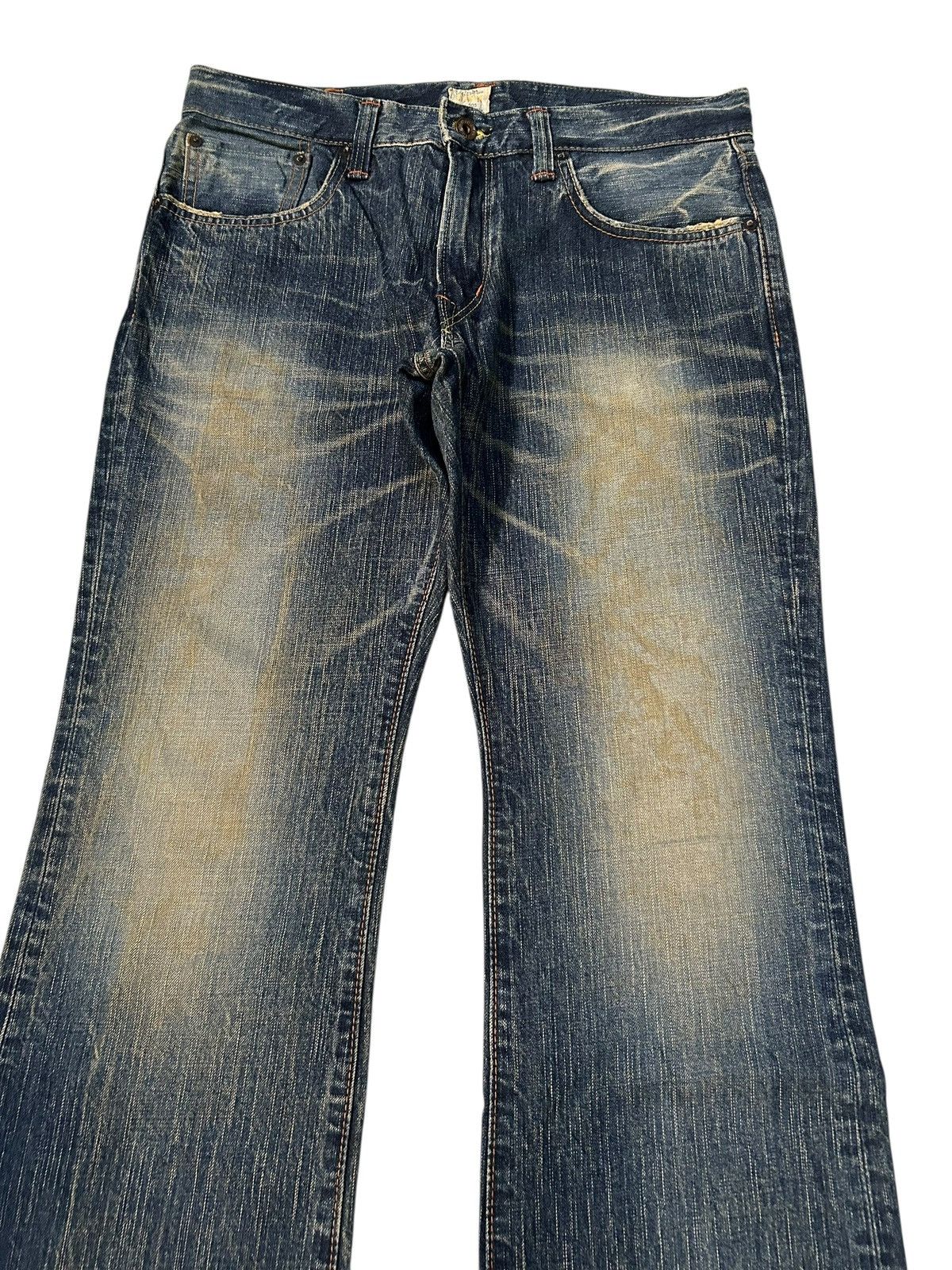 Edwin × Kapital × Vintage Vintage Edwin Flare Japanese Punk Style Denim Jeans Size US 33 - 5 Thumbnail