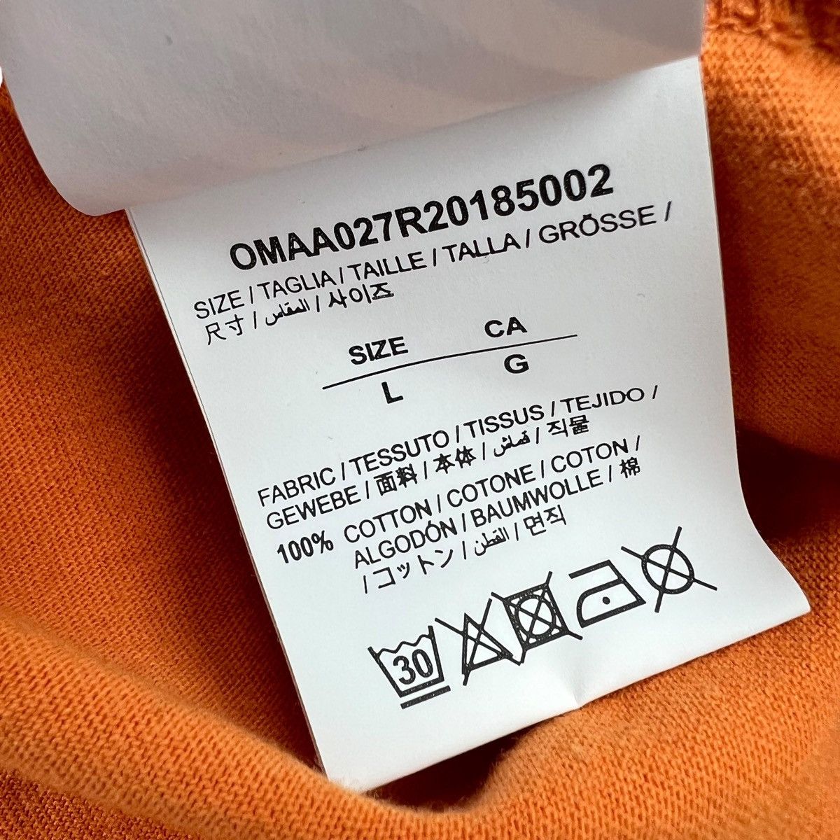 Off-White Off-White Tape Arrows Orange T Shirt Size US L / EU 52-54 / 3 - 5 Thumbnail
