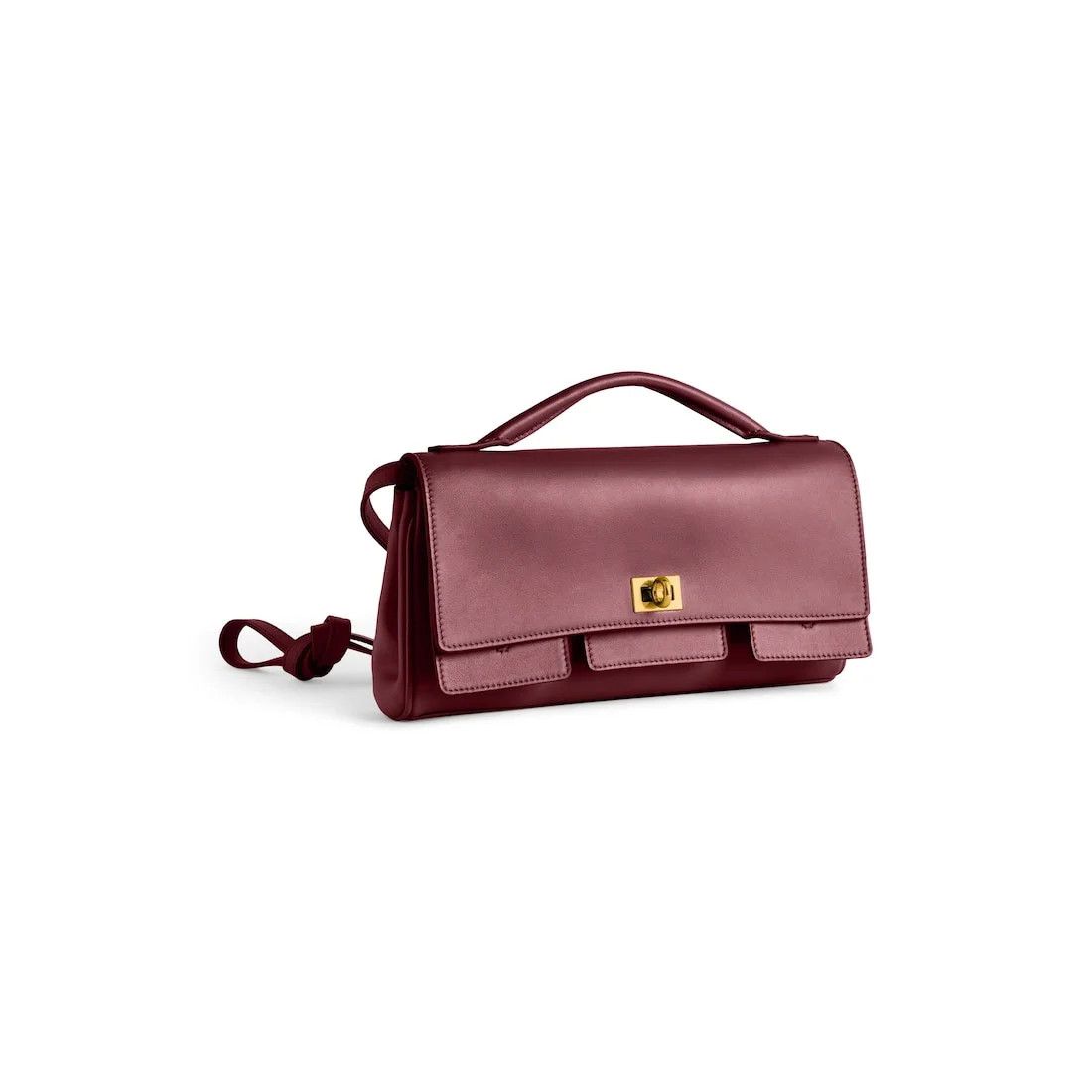 Balenciaga os11x0126 Size: OS / Bel Air Small Clutch On Strap Burgundy Size ONE SIZE - 2 Thumbnail