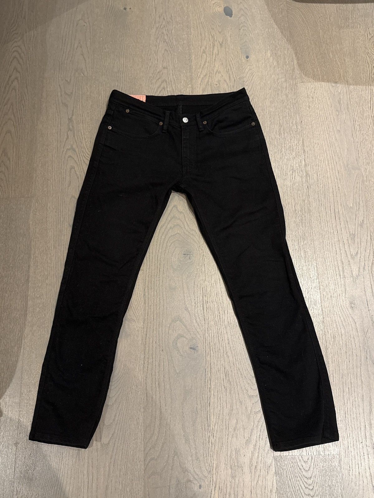 Acne Studios Acne Studios Max Stay Black Jeans | Slim Straight Legged Fit Size US 32 / EU 48 - 1 Thumbnail
