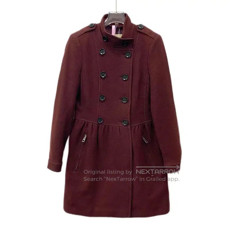 Burberry Burberry Red Wool Women's Coat. Size S / US 4 / IT 40 - 1 Thumbnail
