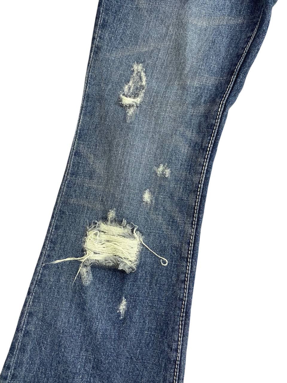 JACKROSE 2000’s Y2K Jackrose Distressed Repaired Flared Denim Size US 30 / EU 46 - 9 Thumbnail