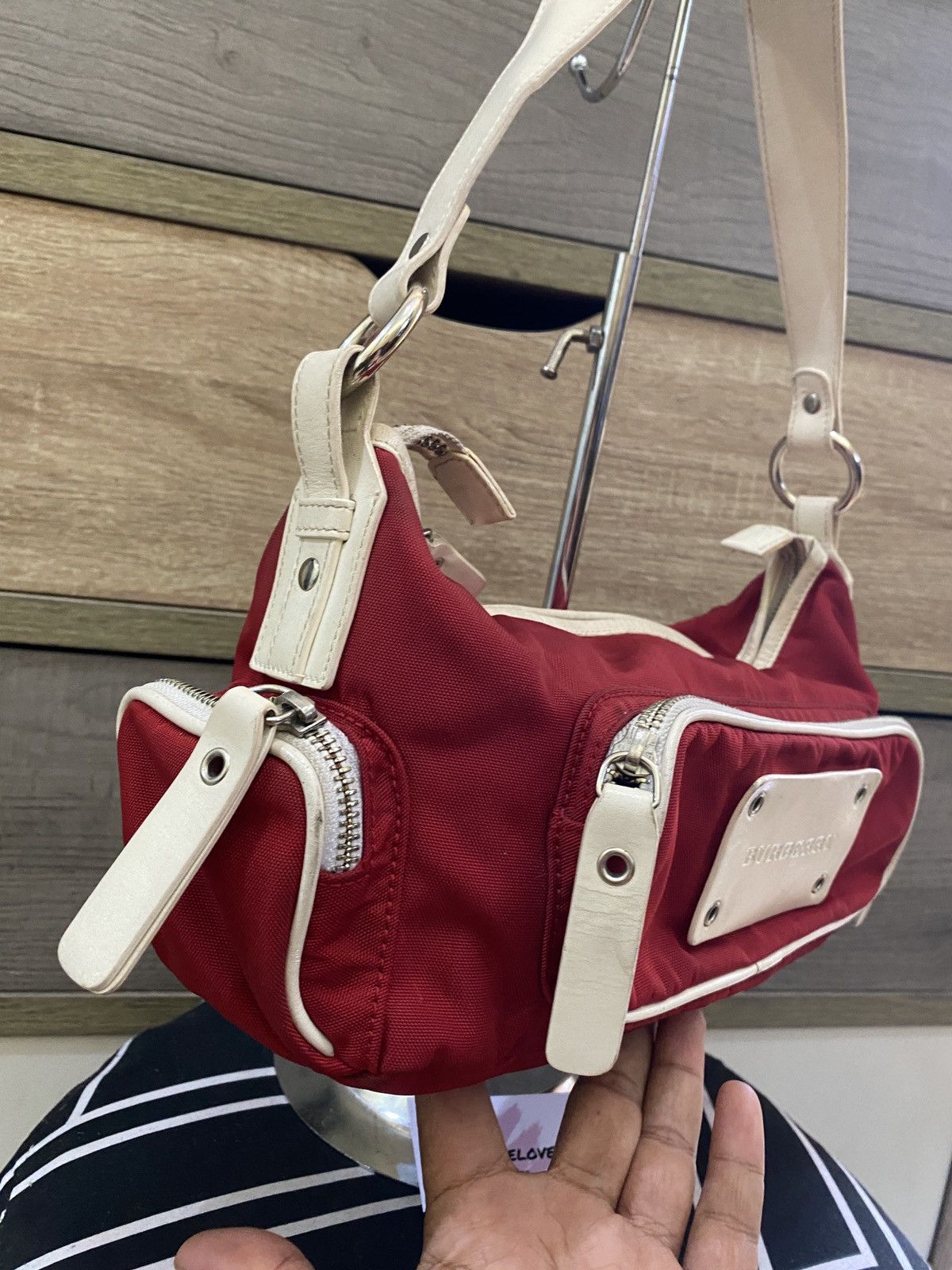 Burberry Burberry Red Nilon Shoulder Bag Size ONE SIZE - 5 Thumbnail