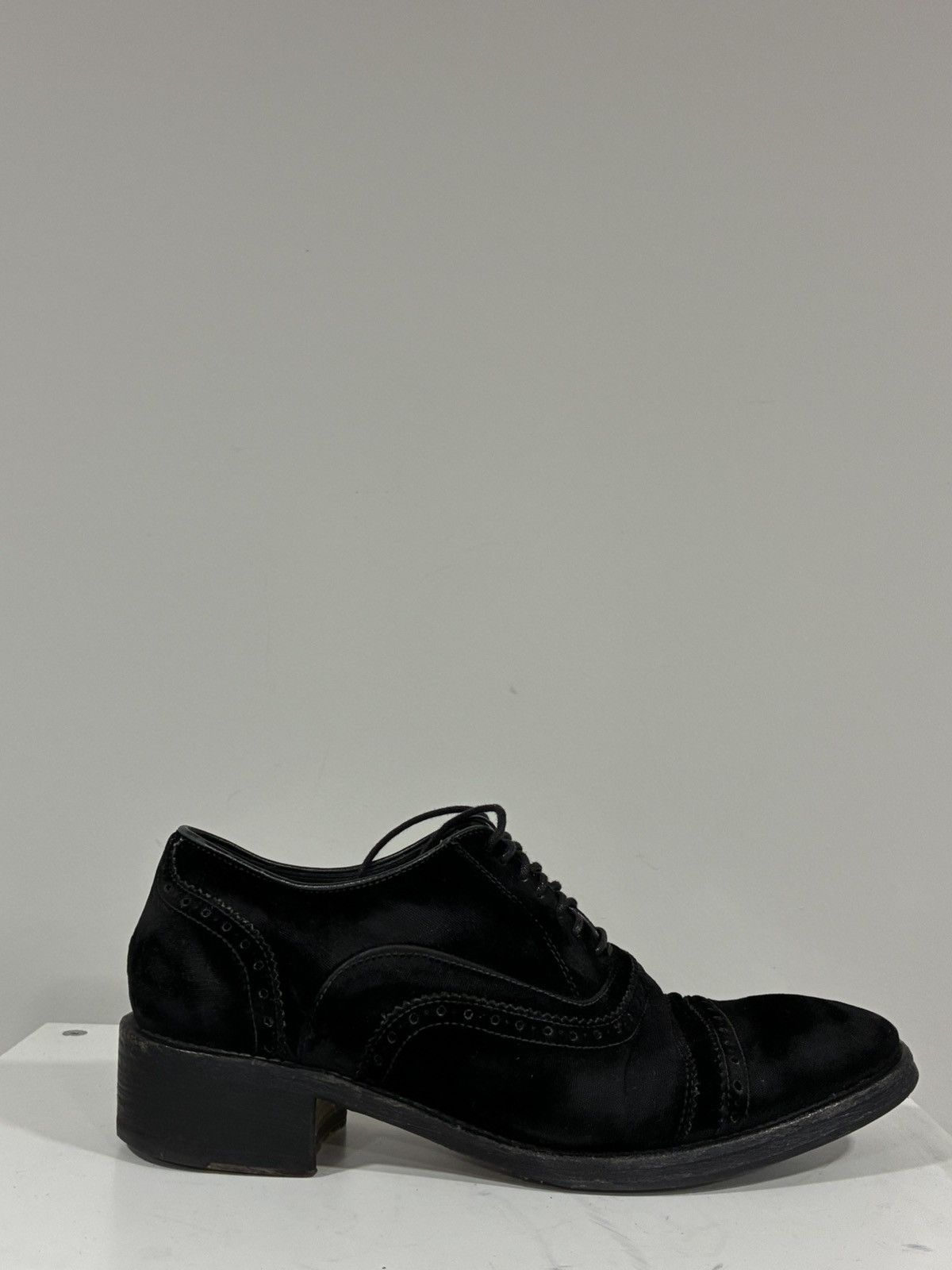 John Varvatos Burnished Velvet Brogue Oxford Shoes 9.5 Size US 9.5 / EU 42-43 - 10 Thumbnail