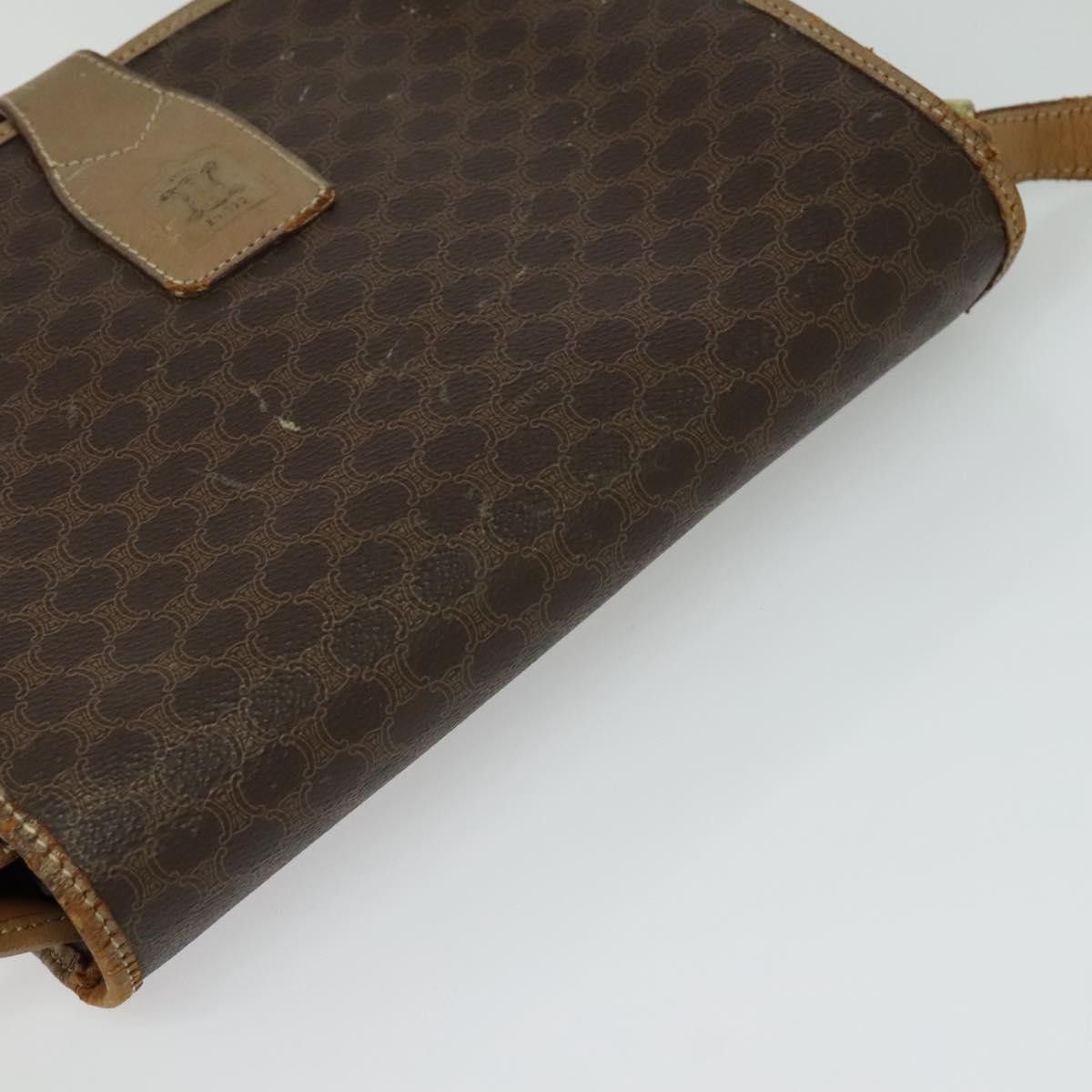 Celine CELINE Macadam Canvas Shoulder Bag Pvc Leather Brown Gold Size ONE SIZE - 6 Thumbnail