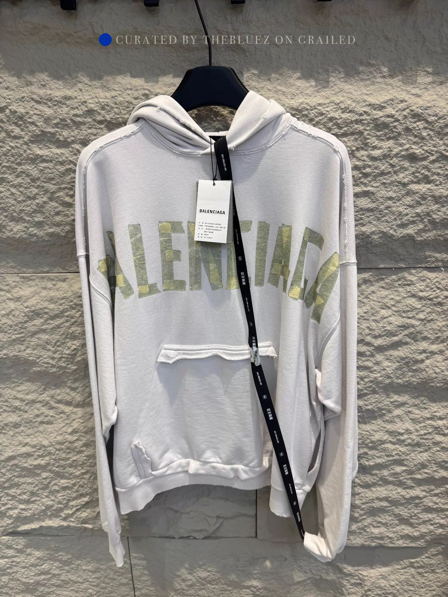 Balenciaga Distressed Logo Hoodie in Multi Size US XXS / EU 40 - 1 Thumbnail