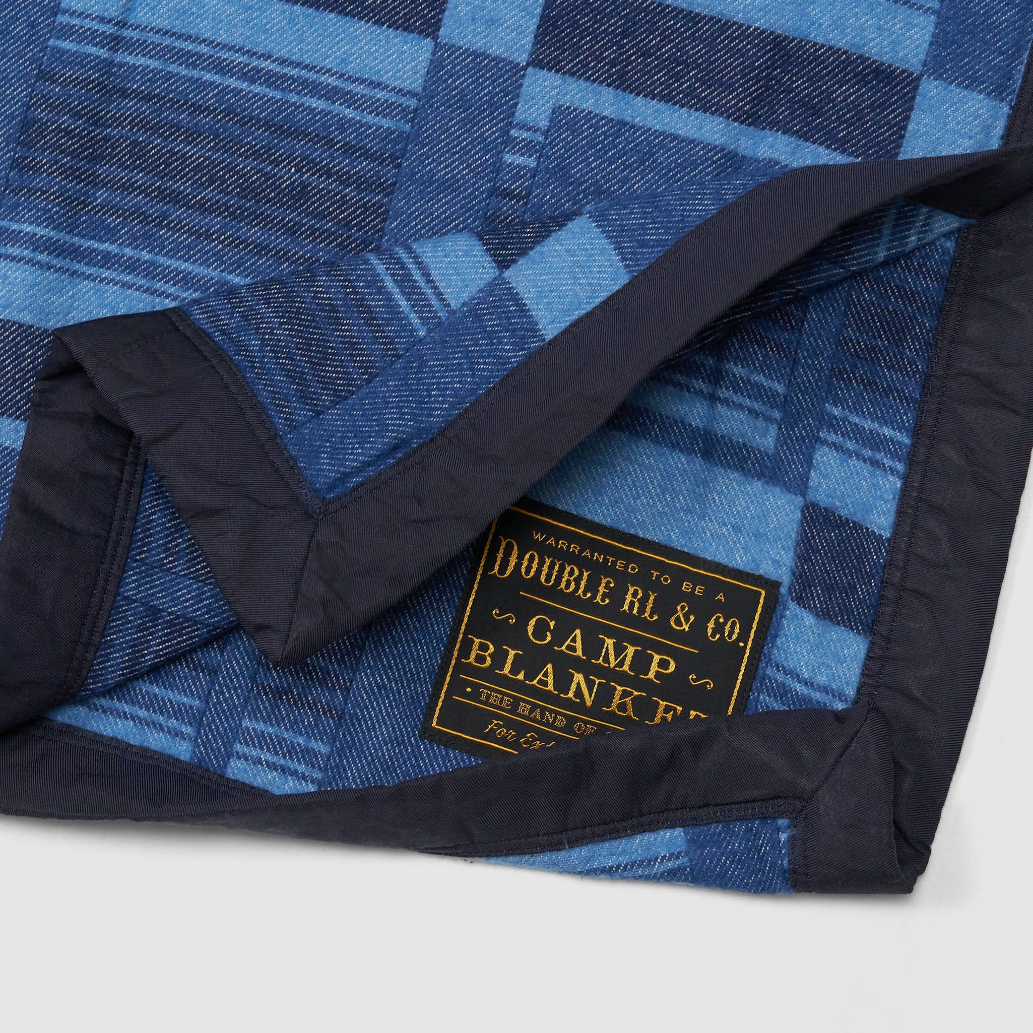 RRL Ralph Lauren 🔥 RRL® Ralph Lauren Indigo Blue Jacquard Camp Throw Blanket Size ONE SIZE - 3 Thumbnail