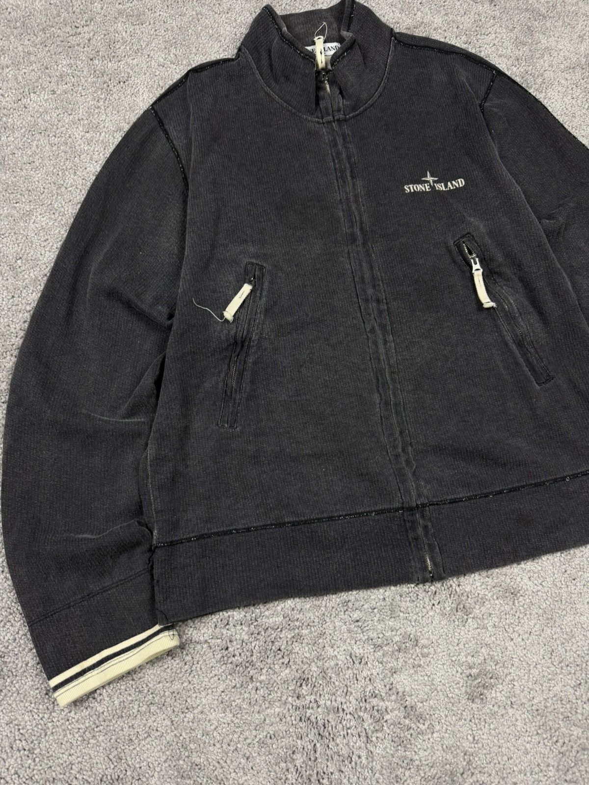 Stone Island Vintage 90s Stone Island zip sweatshirt jumper Size US L / EU 52-54 / 3 - 3 Thumbnail