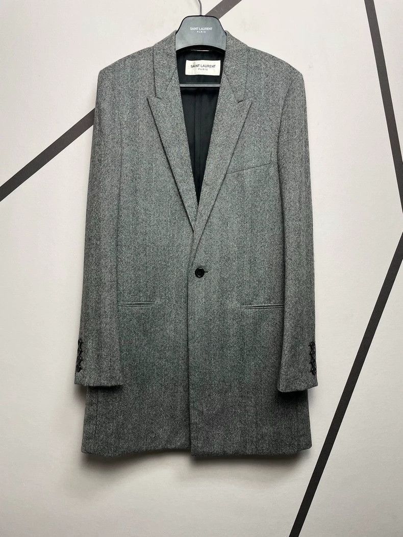 Saint Laurent Paris Sword collar wool coat-2506