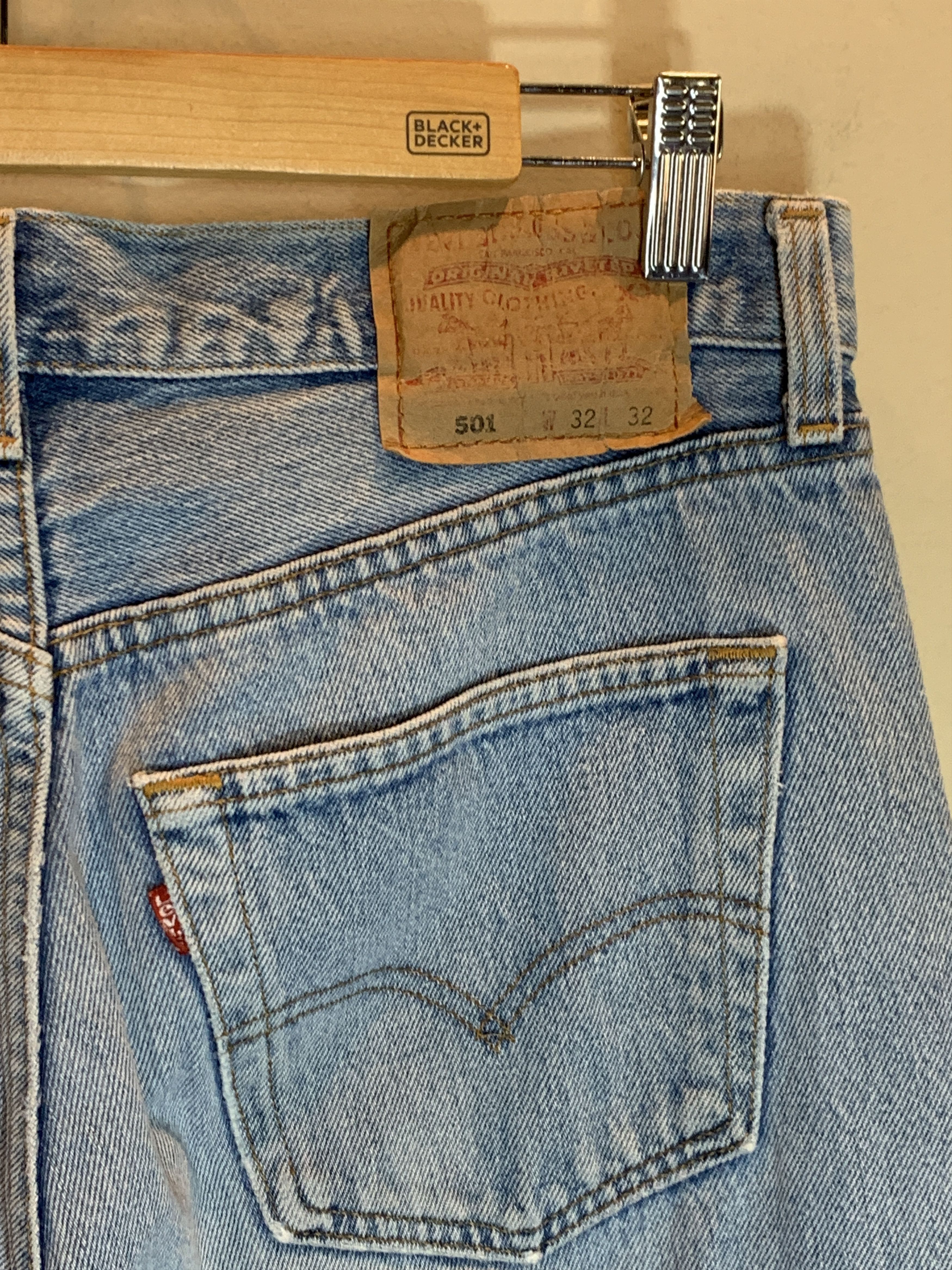 Levi's *RARE* Vintage 90’s Levi’s USA-Made 501 Denim Faded Jeans 32 Size US 32 / EU 48 - 7 Thumbnail
