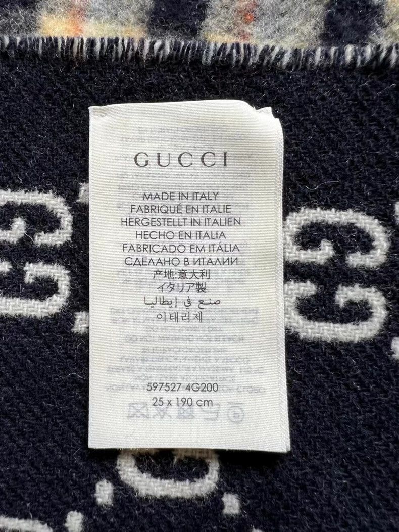 Gucci Gucci New old flower plaid cashmere scarf 2503-Nextarrow Size ONE SIZE - 5 Thumbnail