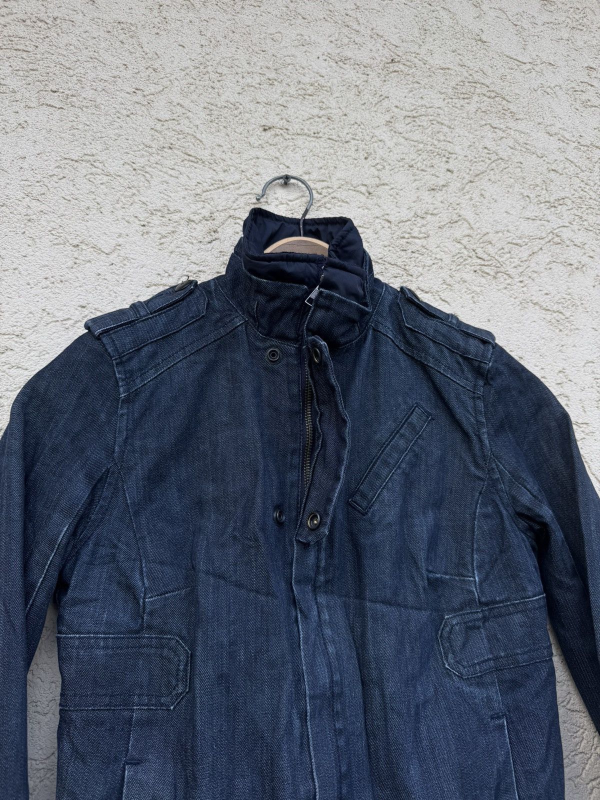 Undercover Vintage 90s Denim Bandage Bomber Jacket Size US S / EU 44-46 / 1 - 5 Thumbnail