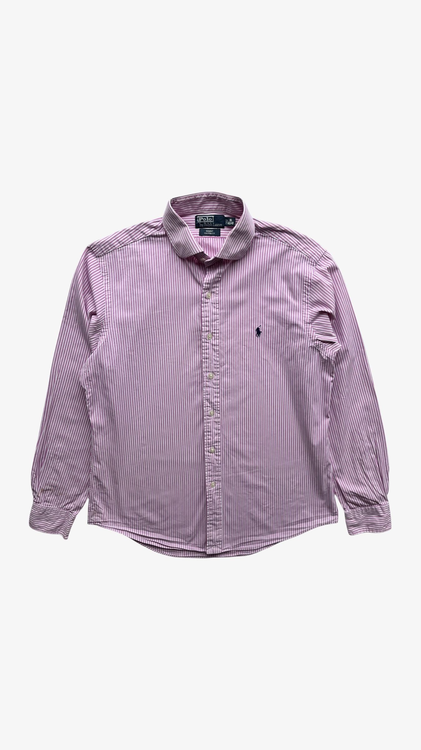 Ralph Lauren Vintage 90s Men's Polo Ralph Lauren Pink Striped Shirt Size US L / EU 52-54 / 3 - 1 Thumbnail