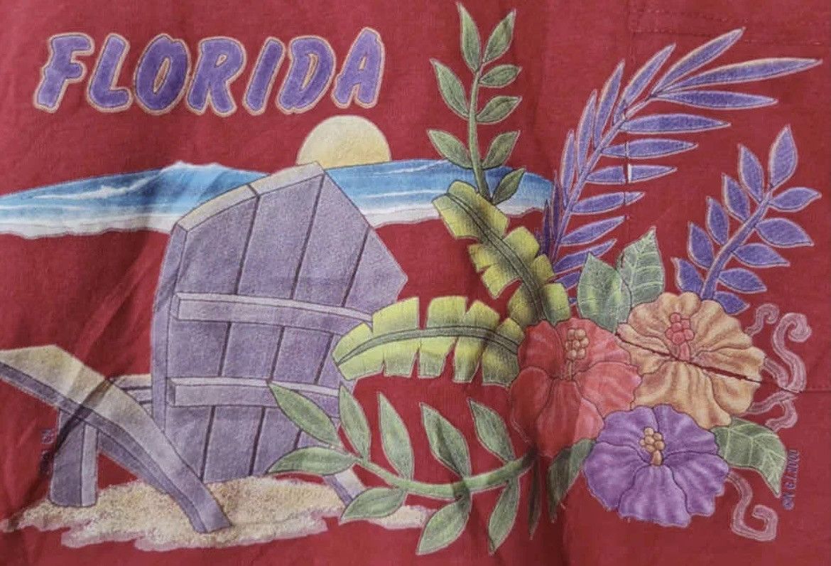 Vintage Vintage florida souvenir t shirt 90s vibes red cotton XL Size US XL / EU 56 / 4 - 4 Thumbnail