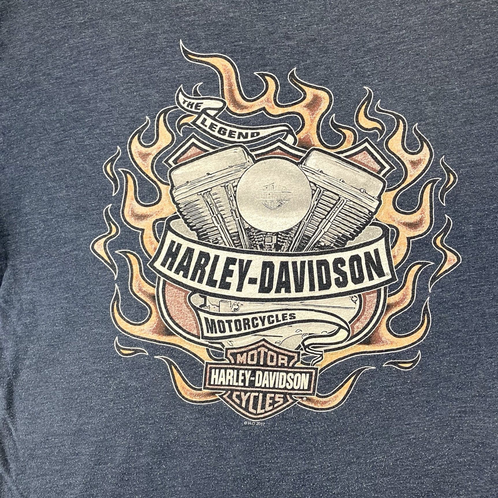Harley Davidson Harley Davidson T Shirt XL Double Sided Super Thin Flame Engine Women's Size XL / US 12-14 / IT 48-50 - 2 Thumbnail