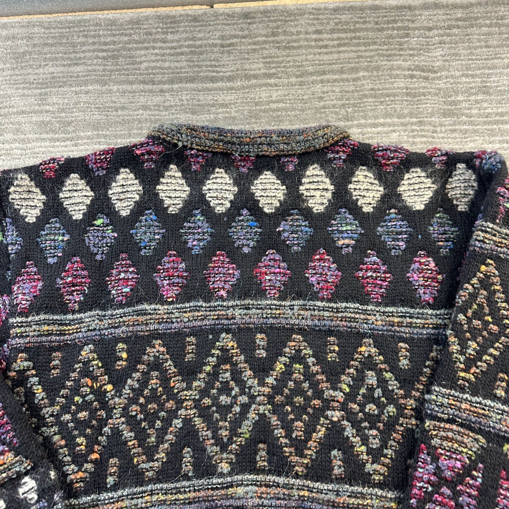 Vintage VINTAGE Cedrics Sweater Mens XL Plaid Knit Crew Neck Pullover Heavyweight All Seasons 90s Logo Embroidered Wool Mohair Nylon Wool Blend Black Mens Size US XL / EU 56 / 4 - 4 Thumbnail