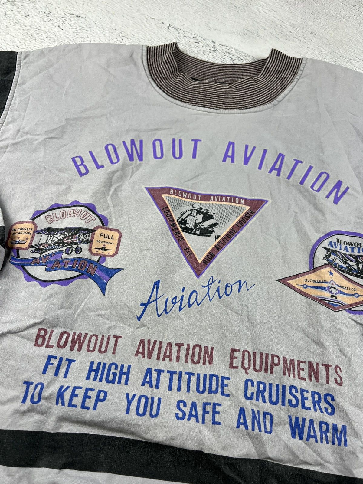 Other 💥RARE 80s Vintage Distressed Reversible Blowout Aviation USA Size US M / EU 48-50 / 2 - 9 Thumbnail