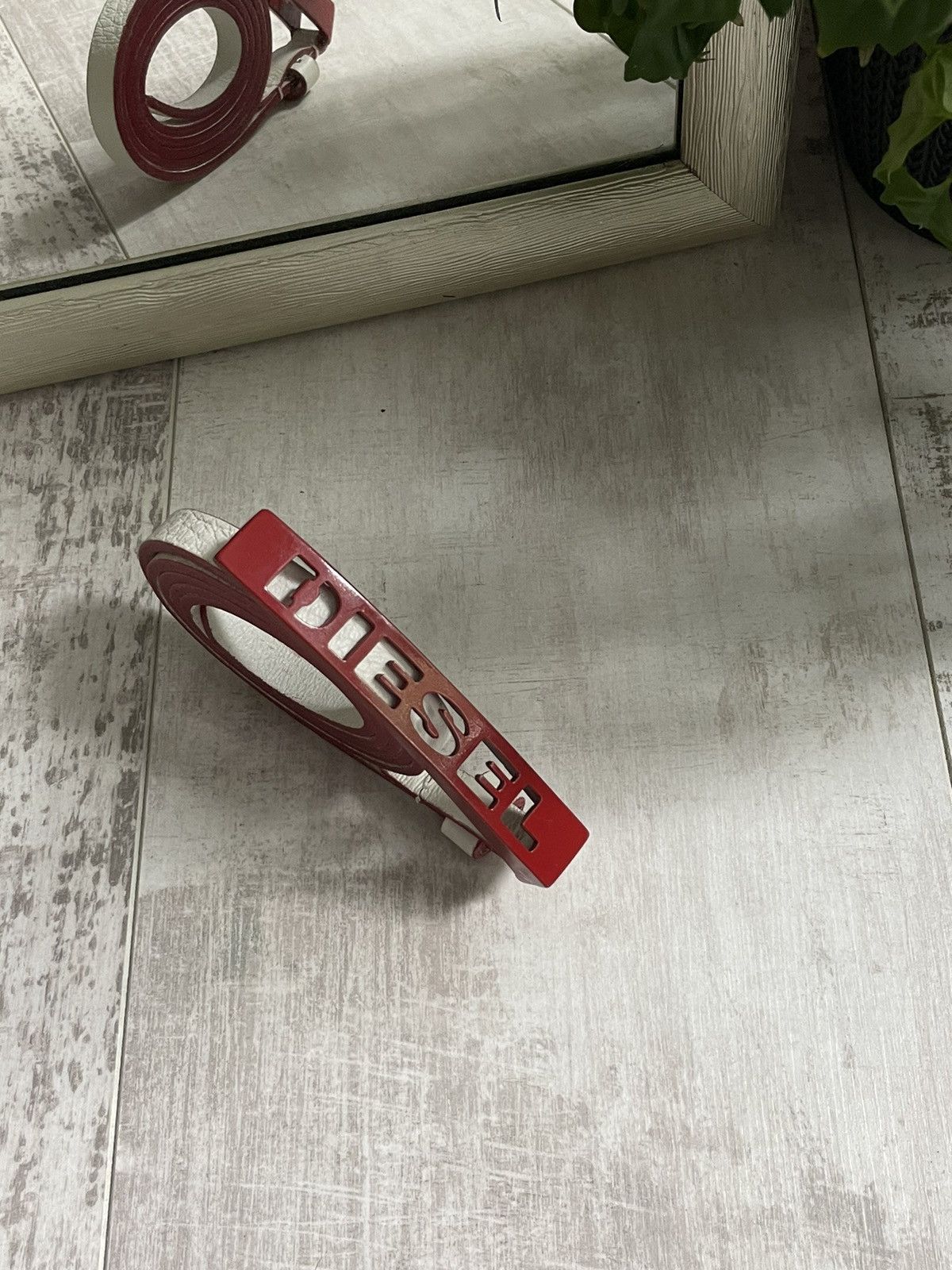 Diesel Vintage Diesel Y2K Belt 00’s White RARE Size ONE SIZE - 4 Thumbnail