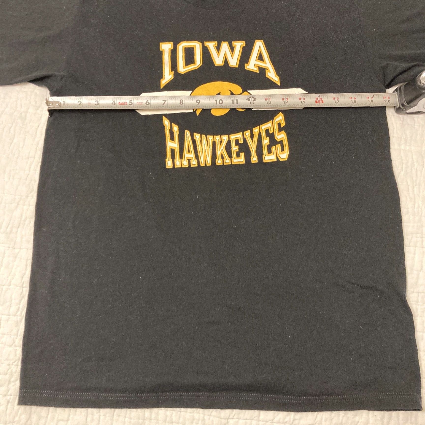 Jerzees VINTAGE Jerzees T Shirt Men’s Large Black USA Made Iowa Hawkeyes Short Sleeve Size US L / EU 52-54 / 3 - 4 Thumbnail