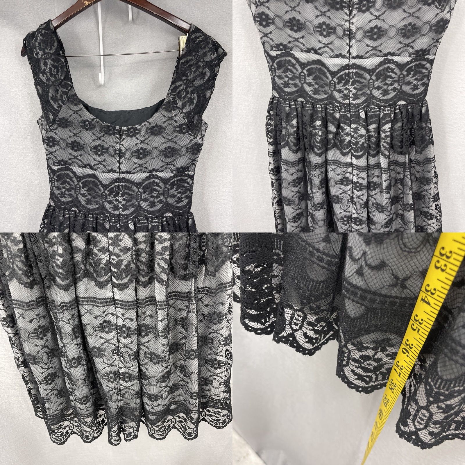 Anna Sui Anna Sui Dress Womens 4 Black Lace Flounce Audrey Hepburn Coquette Lolita Dress Shirt Womens 4 Black Lace Flounce Audrey Hepburn Coquette Lolita Size S / US 4 / IT 40 - 8 Thumbnail