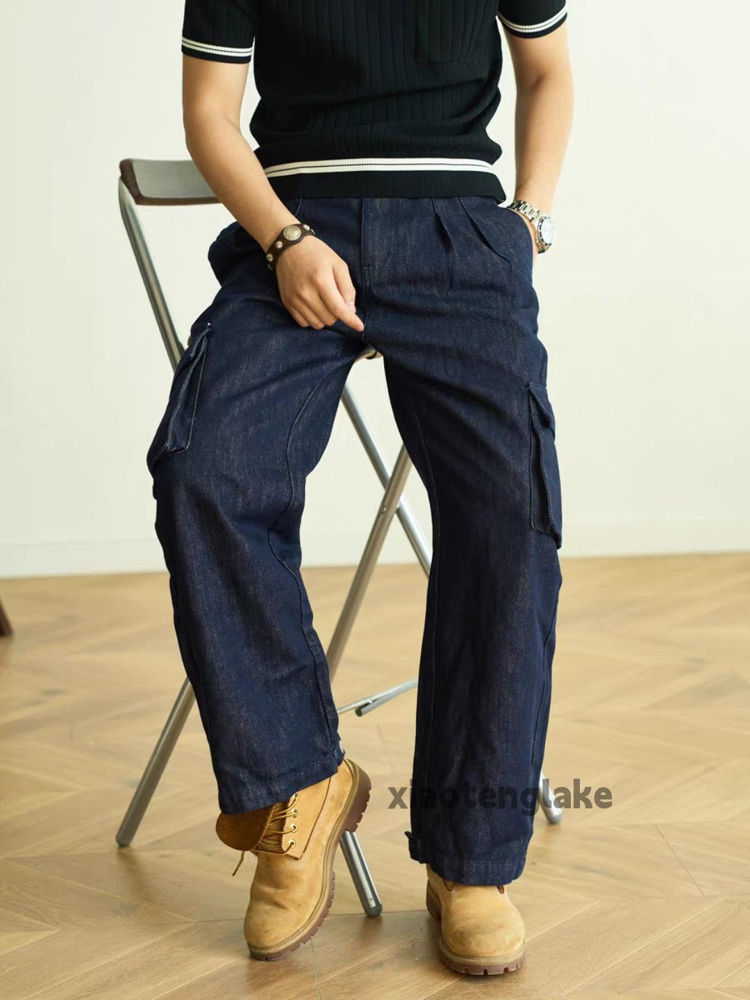 Designer × Jean × Vintage utility military pleated loose baggy workwear cargo pants Size US 32 / EU 48 - 6 Thumbnail