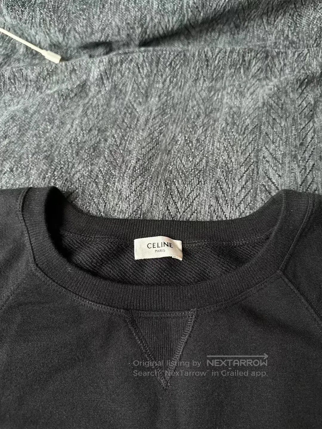 Celine Celine Flocked Logo Sweatshirt. Size M / US 6-8 / IT 42-44 - 3 Thumbnail