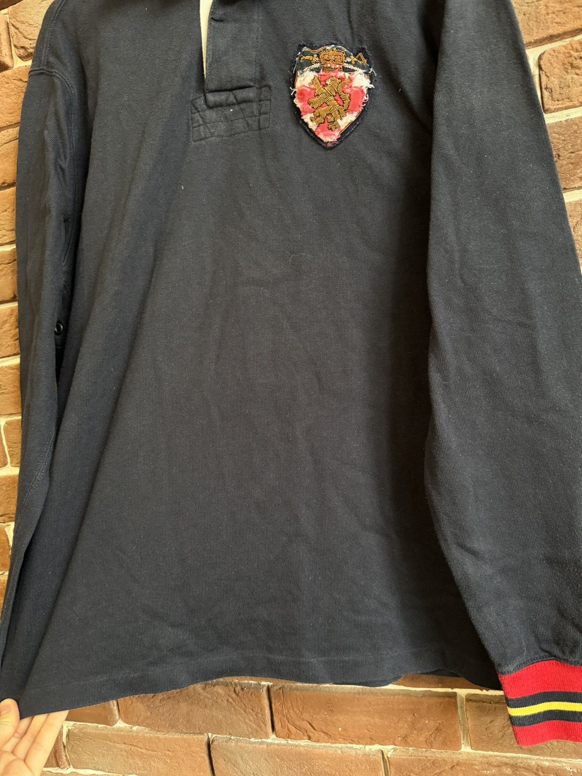 Polo Ralph Lauren Polo Ralph Lauren Vintage Rugby Longsleeve Striped Hype Rare Size US L / EU 52-54 / 3 - 4 Thumbnail