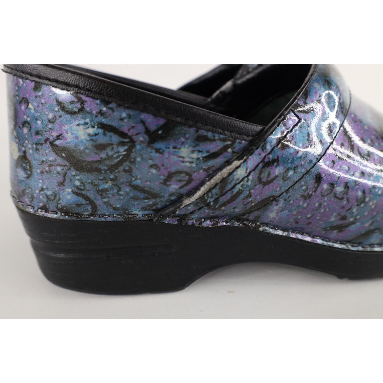 Dansko Dansko Distressed Patent Leather Slip On Clogs Mules Shoes Size US 10.5 / IT 40.5 - 7 Thumbnail
