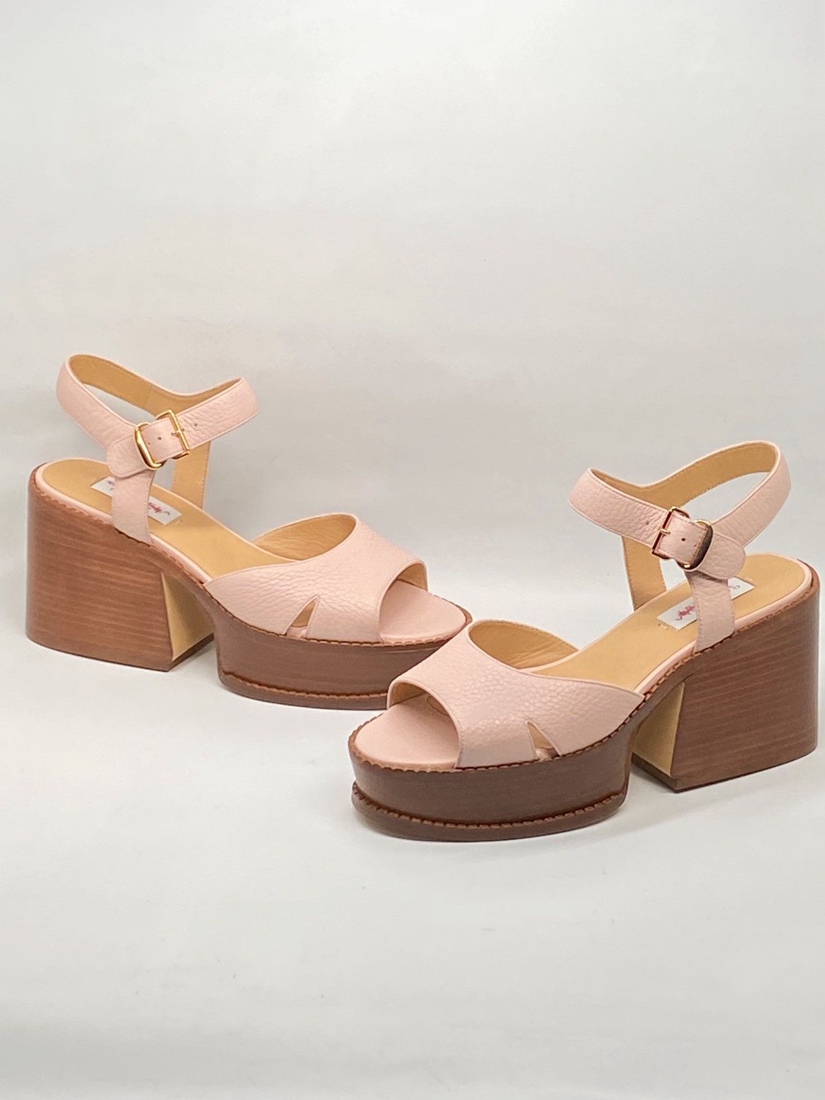 Gabriela Hearst Gabriela Hearst Zuri 90MM Leather Platform Sandals size 37.5 Size US 7.5 / IT 37.5 - 7 Thumbnail