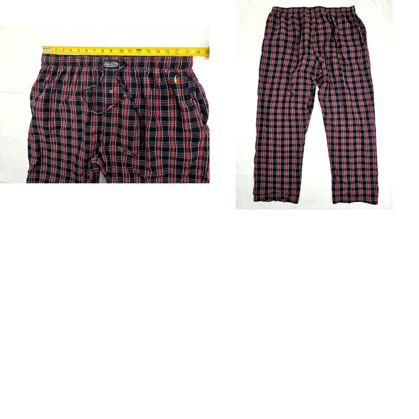 Polo Ralph Lauren Polo Ralph Lauren Sleep Pants Mens XL Red Black Plaid Lounge Cotton EUC Size US XL / EU 56 / 4 - 8 Thumbnail