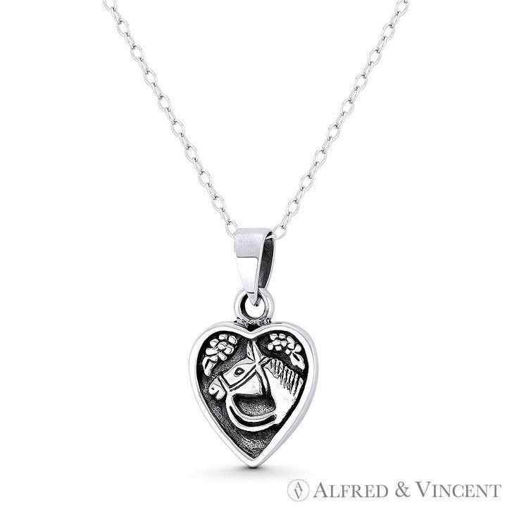Other Horse Head Cameo on Heart Animal Charm Pendant Size ONE SIZE - 1 Preview