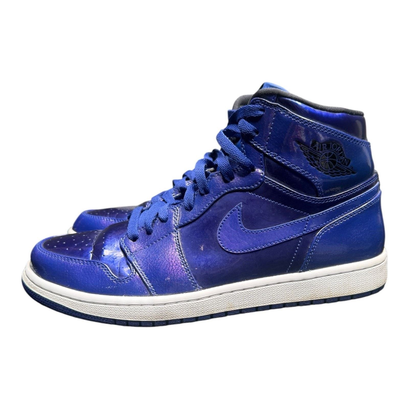 Nike Nike Air Jordan 1 Retro High Deep Royal Blue Patent Leather Size US 10.5 / EU 43-44 - 1 Thumbnail